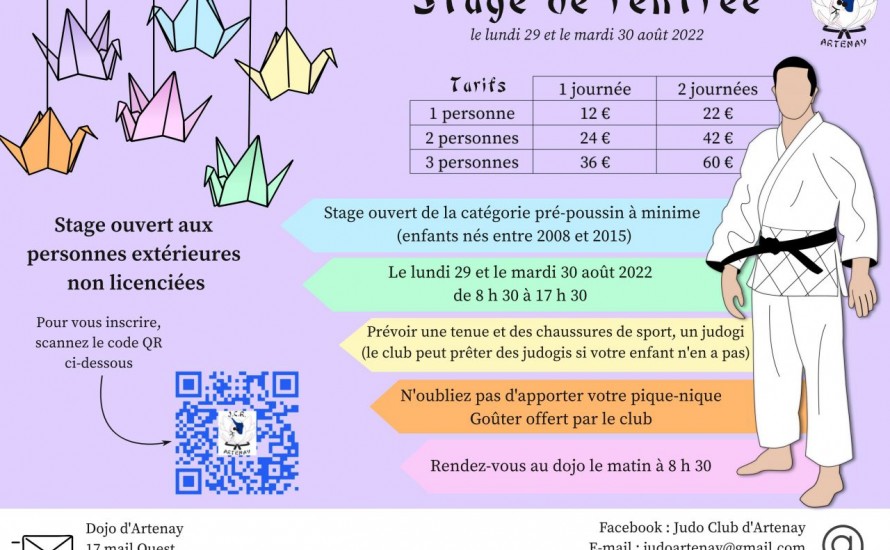 Stage du JCRA ouvert à tous en août !