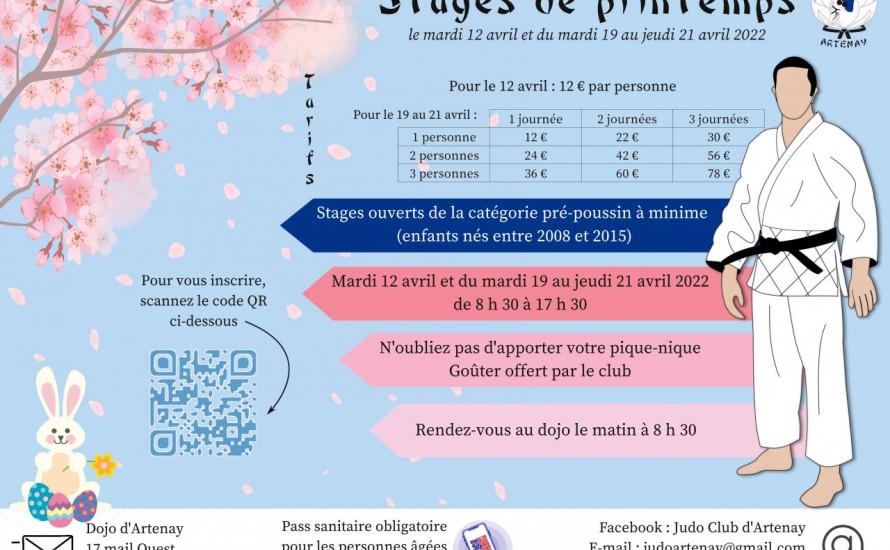 Stages pendant les vacances d'avril